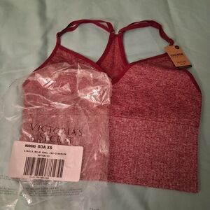 Victoria's Secret Marl Seamless Racerback Bralette - Dark Pink